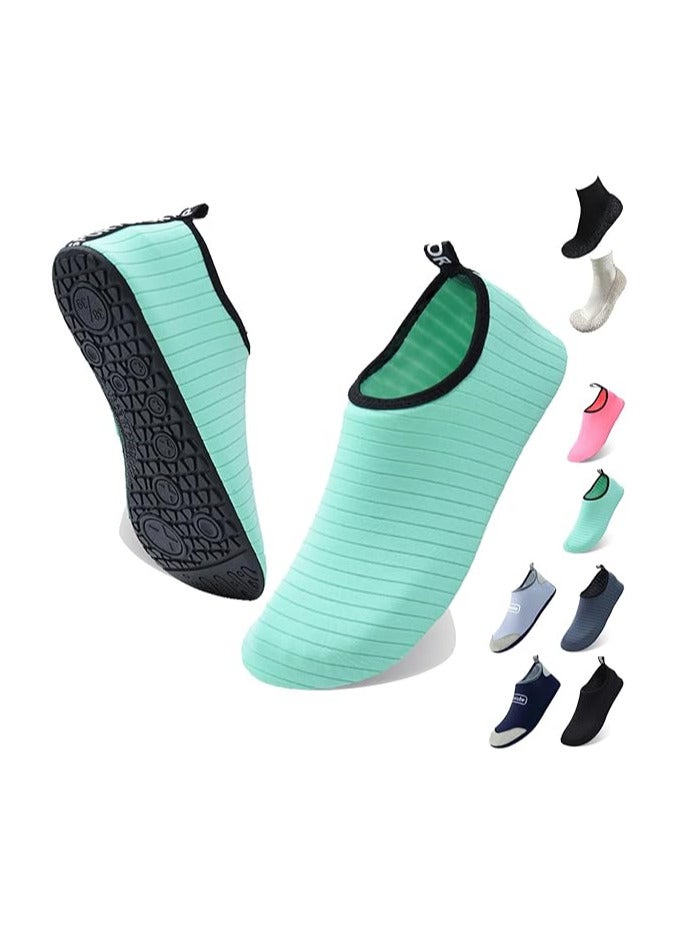 AUTOYSUR Water Shoes Womens Mens Beach Shoes, Quick-Dry Barefoot Aqua Shoes Socks Snorkeling Shoes Water Socks for Outdoor Beach Swim Surf Walking Yoga - Image 1