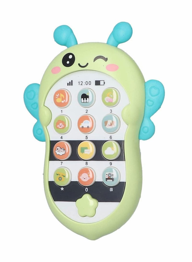Excefore Baby Cell Phone Toys, Multi-function Mode Children's Early Education Music Mobile Phone, Teething Phone Toy for Babies, Early Education Enlightenment Music Simulation Phone with Light and Sound - Image 1