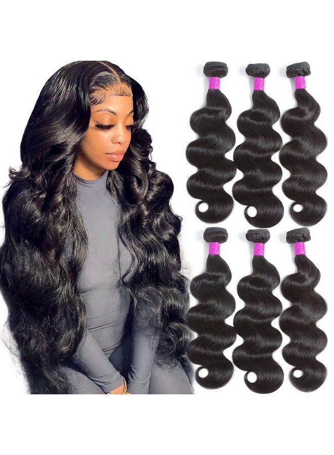 Flady 12A Brazilian Human Hair Bundles Body Wave 3 Bundles Human Hair 14 16 18 Inch Virgin Hair Bundles Deals Human Hair Weave Body Wave Human Hair Extensions Natural Color - Image 1