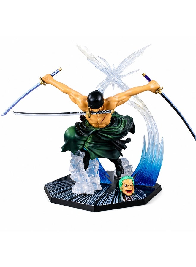STORE 7 Triple Sword Anime Warrior Action Figure 16 cm – Premium Anime Collectible Statue with Battle Effects, Detailed Display Figurine for Collectors & Anime Fans - Image 2