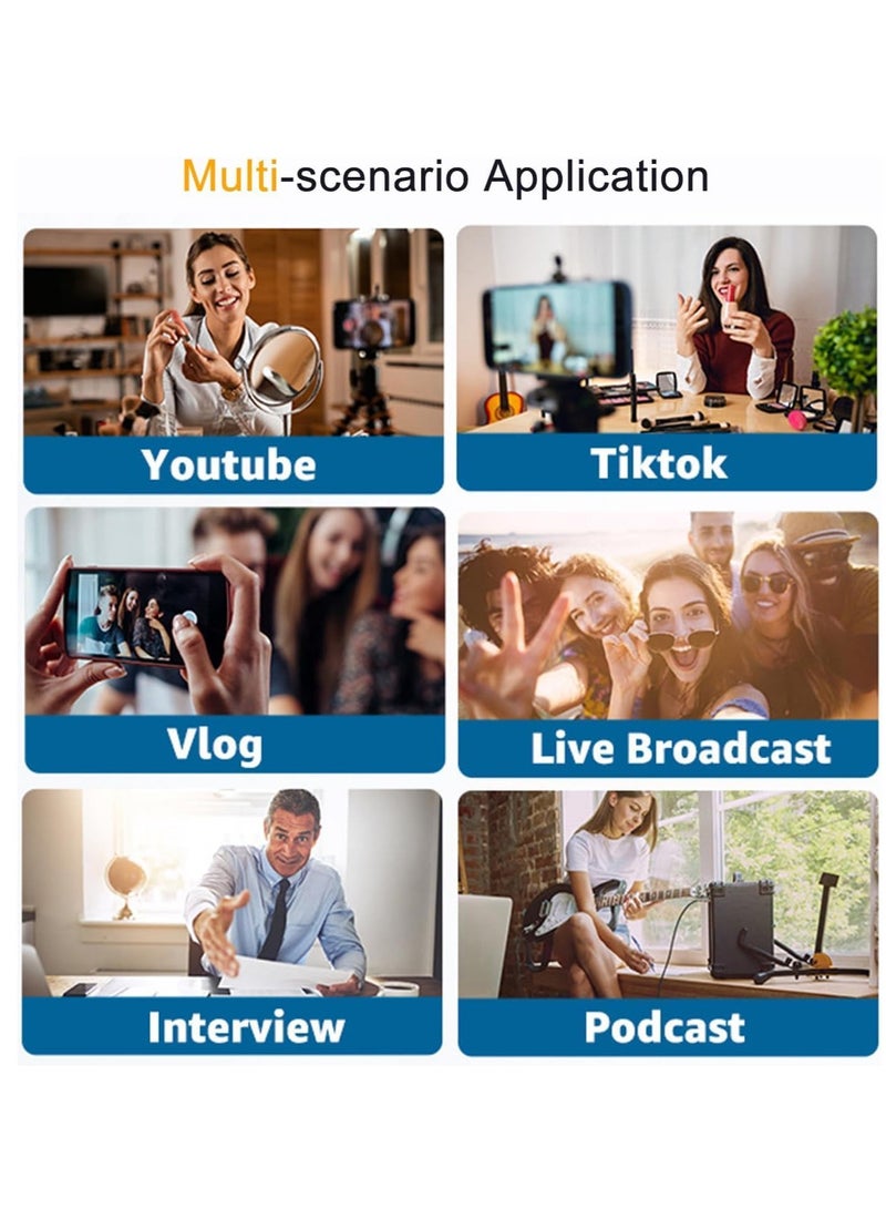 JAJEEK "Versatile 3-in-1 Wireless Microphone – Compatible with Smartphones, Speakers, and Computers, Clear High-Quality Audio for Vlogging, Live Streaming, Podcasts, Online Meetings & More" - Image 4