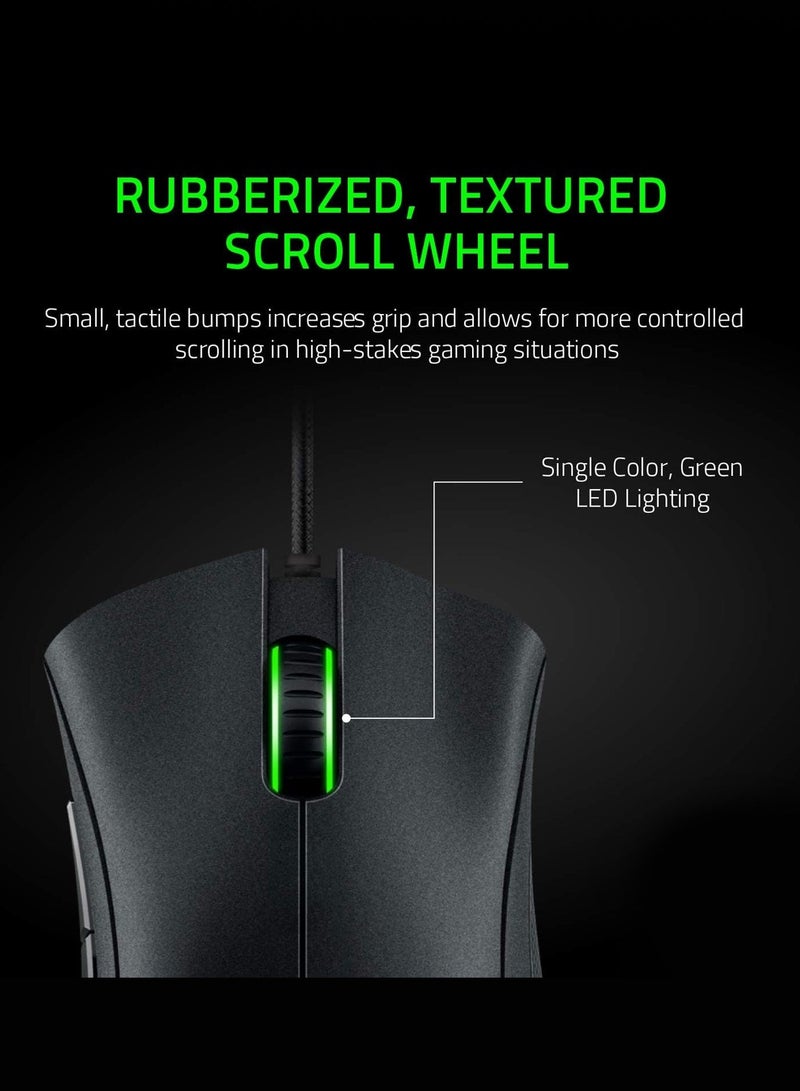 فأرة ألعاب سلكية مريحة مع مستشعر بصري 6400DPI و 5 أزرار قابلة للبرمجة باللون الأسود (إصدار 2025) - Image 3