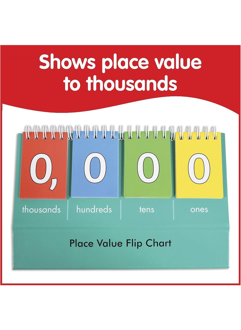 Edx Education - Student Place Value Flip Chart - Learn to Count by Ones, Tens, Hundreds and Thousands - Image 1