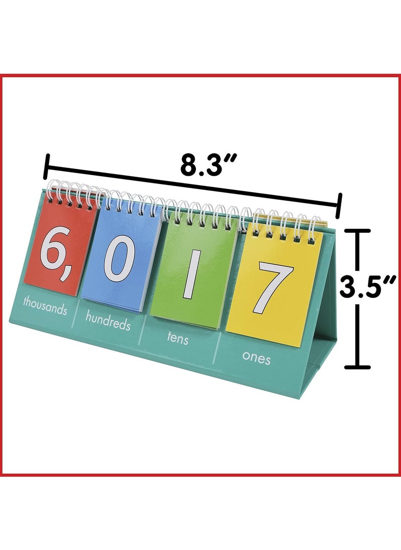 Edx Education - Student Place Value Flip Chart - Learn to Count by Ones, Tens, Hundreds and Thousands - Image 1