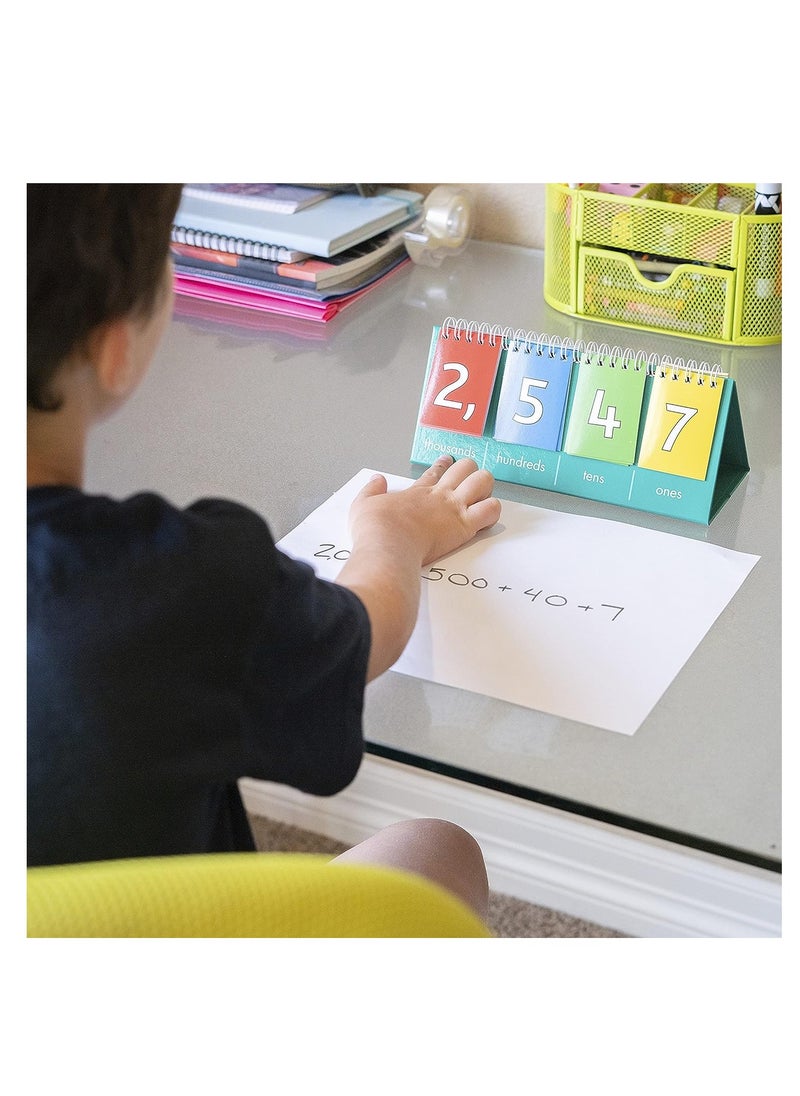 Edx Education - Student Place Value Flip Chart - Learn to Count by Ones, Tens, Hundreds and Thousands - Image 1