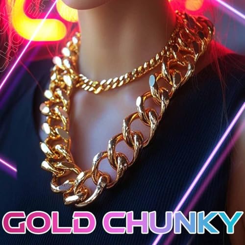 CLOACE Chunky Choker Necklace Gold Cuban Link Chain Thick Necklaces Punk Jewelry for Women(Gold cuban chain) - Image 3
