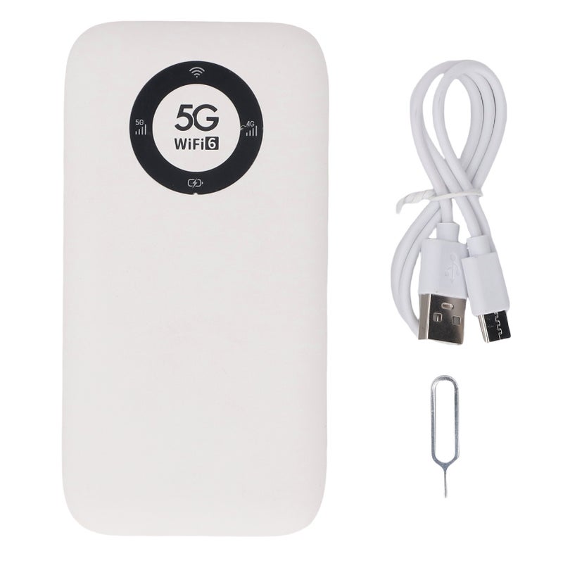 نقطة الاتصال اللاسلكية المحمولة 5G: سرعة تحميل 2.77 جيجابت في الثانية وسرعة رفع 1.25 جيجابت في الثانية، تصميم متين من الدرجة IP67 - جهاز واي فاي مزدوج النطاق بطارية طويلة الأمد بسعة 7100 مللي أمبير للساعة للسياحة واللعب خارج الشبكة والاستخدام في الهواء الطلق والتوصيل متعدد الأجهزة - Image 1