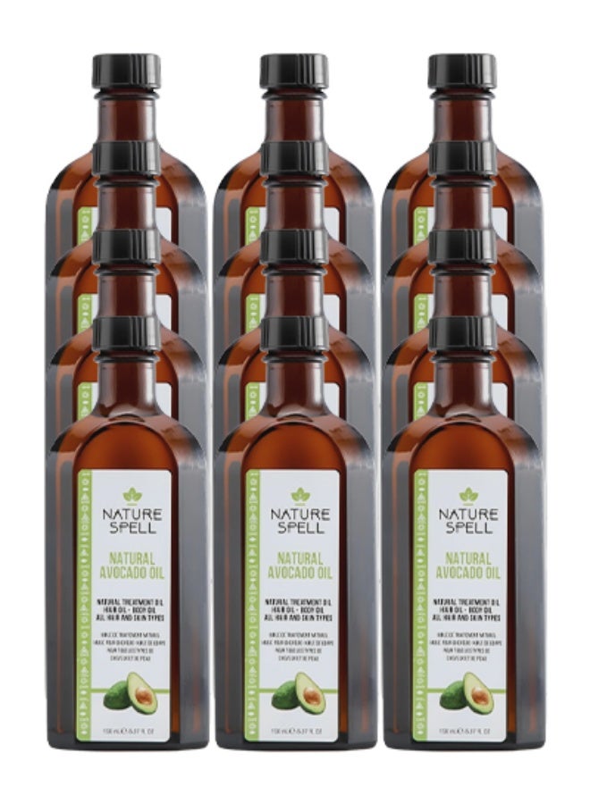Nature Spell 12 Pieces Natural Avocado Oil For All Types Of Hair And Skin Types 150ml - Image 1