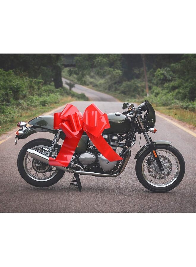 يُسلِّم أقواس سحب، أقواس سيارة حمراء كبيرة مقاس 30 بوصة، أقواس شريطية للسيارة، أقواس سحب لقوس عيد ميلاد كبير، قوس سيارة ضخم، تغليف هدايا سيارة لعيد الحب، حفل زفاف - Image 4