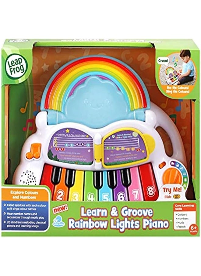 LeapFrog Learn & Groove Rainbow Lights Piano, Baby Musical Toy With Sounds, Colours And Numbers, English And French Learning Games, Educational Toys With Lights And Music, Ages 6, 7, 8, 9 Months +  - Image 2