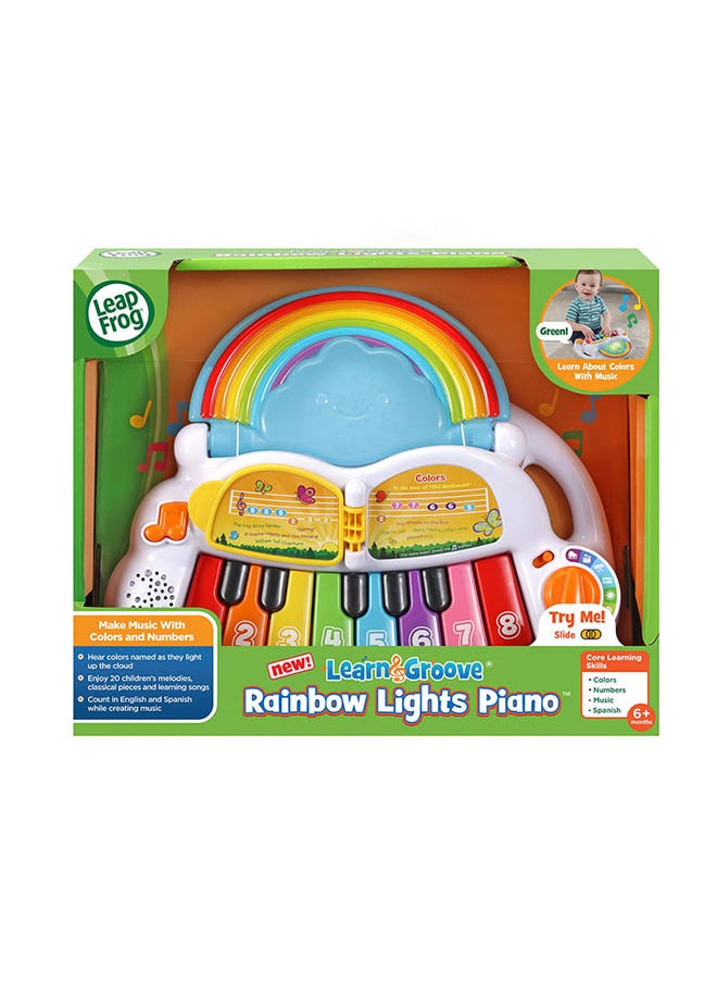 LeapFrog Learn & Groove Rainbow Lights Piano with Sounds, Colours and Numbers, English and French Learning Games, Educational Toys Ages 6, 7, 8, 9 Months +,Multicolor,28.0 x 35.1 x 11.8 cm  - Image 4