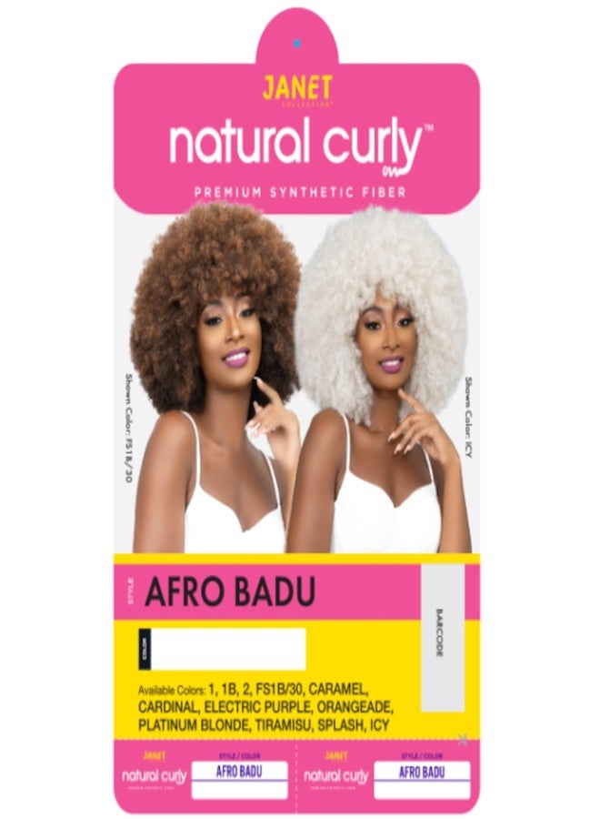 Janet Collection - Natural Afro Badu Wig - Small Kinky Curly Style - Premium Synthetic Fiber - Naturally Curly (CARDINAL) - Image 2