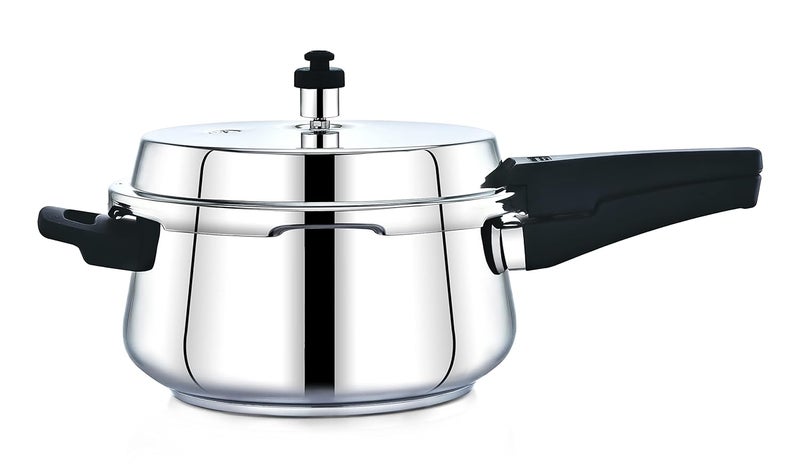 Praylady Stainless Steel Pressure Cooker with Outer Lid Pressure Cooker Capacity 35 Litre Silver - Image 1