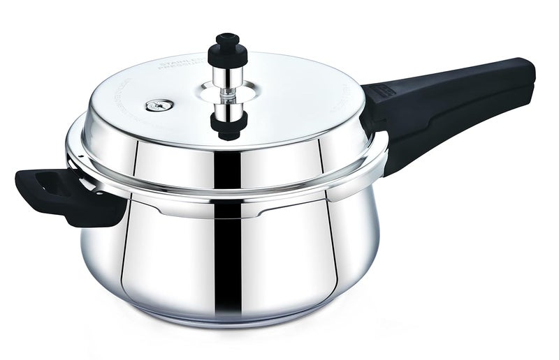 Praylady Stainless Steel Pressure Cooker with Outer Lid Pressure Cooker Capacity 35 Litre Silver - Image 2
