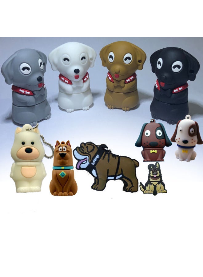 3.0 & 2.0 Dog U Disk 16g Robot Dog 32G Cartoon Dog Mascot Doll Toy Creative PVC Dual-use-Color:2.0 Yellow Dog-Capacity:128GB - Image 2