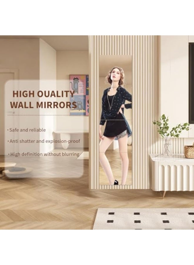 Arabest 4-Piece Thick Acrylic Mirror Set for Walls, 12 x 12 inch self-Adhesive Frameless Small Mirror Tiles, Flexible Plastic Lenses for Bedroom, Home, and Gym Doors (4 pcs 12x12inch) - Image 3