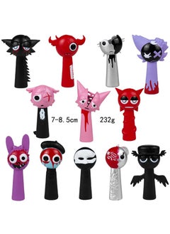 Y&D 12 Piece Sprunki  Figures The Sprunki  Action Figure Toys For Fans Sprunki Series Figures Model Birthday Cake Toppers 