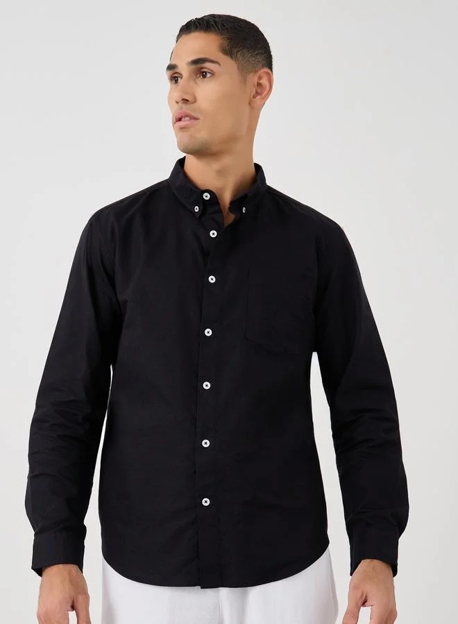 Styli Styli Button Down Collar Regular Fit Oxford Shirt