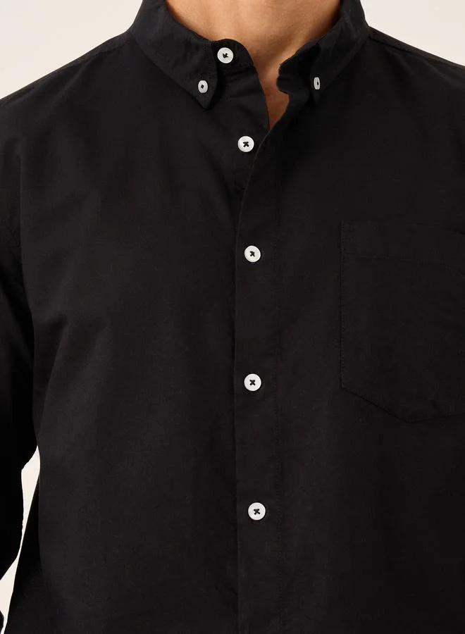 Styli Styli Button Down Collar Regular Fit Oxford Shirt