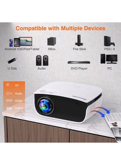 NICPOW Outdoor Projector, Mini Projector with 100" Screen, 1080P and 240" Supported Movie Projector 7500 L Portable Home Video Projector Compatible with Smartphone/TV Stick/PS5/PC/Laptop  - Image 5