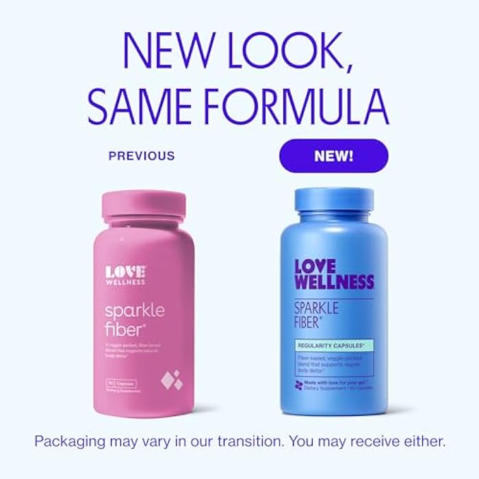 Love Wellness Sparkle Fiber | Fiber Supplement with Digestive Enzymes | Greens Superfood Powder & Psyllium Husk Powder | Promotes Gut Health for Women | Regularity & Bloating Relief | 90 Count - Image 2