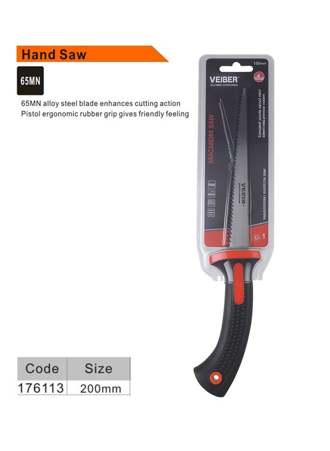 Veiber Gypsum Hand Saw – 200mm, 65MN Alloy Steel Blade, Ergonomic Rubber Grip - Image 1