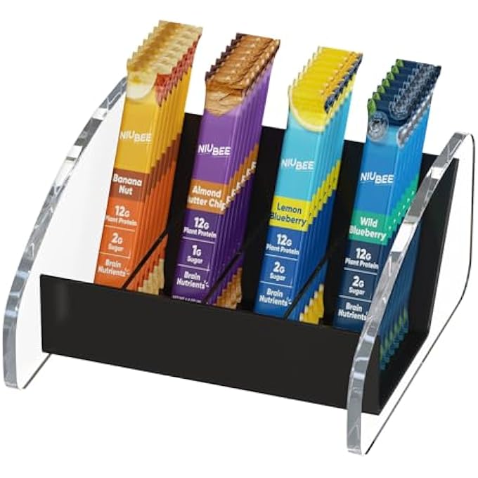 NIUBEE Acrylic Coffee Station Organizer Instant Coffee Holder  Bag Rack Set Up For Countertop - Image 2