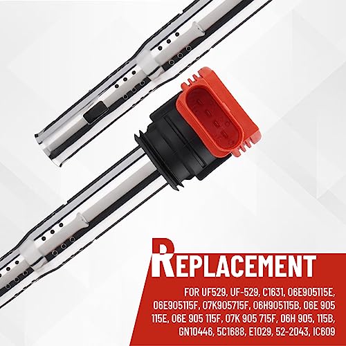 SPARKWHIZ Ignition Coil Packs UF529 & Spark Plugs Set of 4, Compatible with Volkswagen MK5 MK6 GTI Jetta Golf Passat Tiguan Audi A3 A4 A5 A6 A7 Q5 Q7 R8 S4 S5 06-16 2.0T 3.0T 2.5L 3.2L 4.2L 5.2L - Image 5