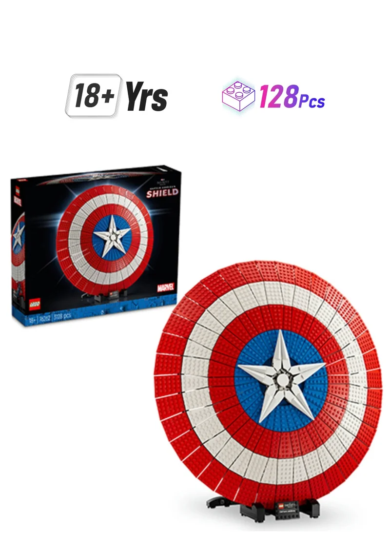 LEGO Marvel Captain America’S Shield 76262 Building Kit; Collectible Replica Of The Super Hero’S Iconic Defensive And Offensive Equipment; Buildable Model To Make And Display; Creative Gift For Adults (3,128 Pieces)