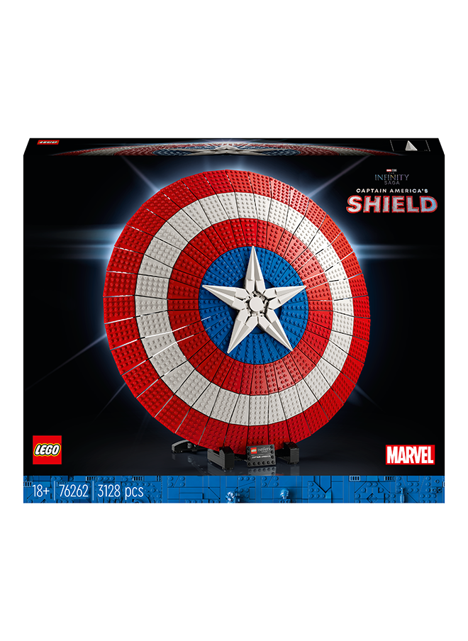 LEGO Marvel Captain America’S Shield 76262 Building Kit; Collectible Replica Of The Super Hero’S Iconic Defensive And Offensive Equipment; Buildable Model To Make And Display; Creative Gift For Adults (3,128 Pieces)