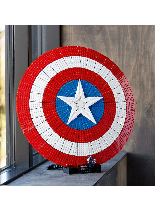 LEGO Marvel Captain America’S Shield 76262 Building Kit; Collectible Replica Of The Super Hero’S Iconic Defensive And Offensive Equipment; Buildable Model To Make And Display; Creative Gift For Adults (3,128 Pieces)