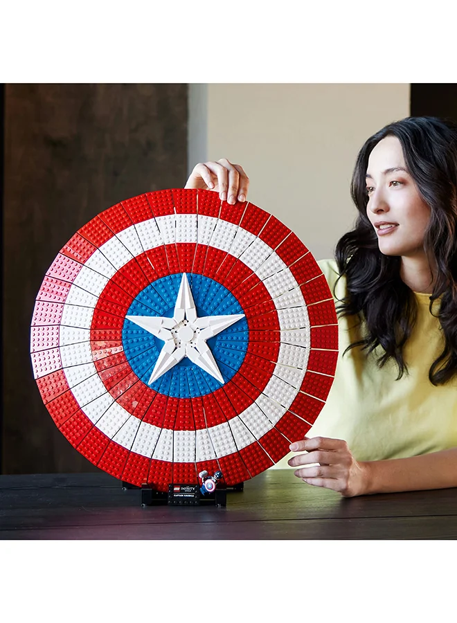 LEGO Marvel Captain America’S Shield 76262 Building Kit; Collectible Replica Of The Super Hero’S Iconic Defensive And Offensive Equipment; Buildable Model To Make And Display; Creative Gift For Adults (3,128 Pieces)