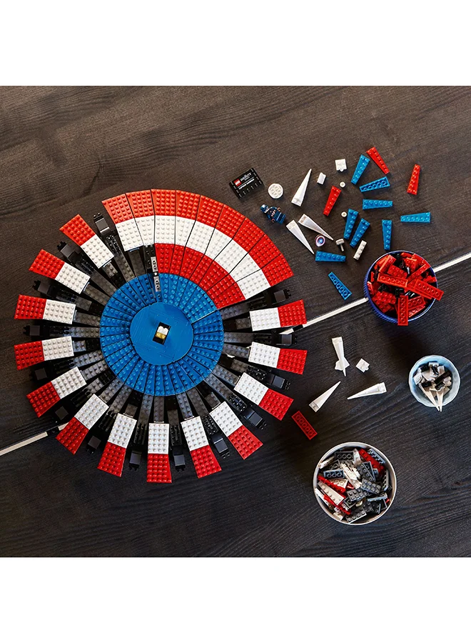LEGO Marvel Captain America’S Shield 76262 Building Kit; Collectible Replica Of The Super Hero’S Iconic Defensive And Offensive Equipment; Buildable Model To Make And Display; Creative Gift For Adults (3,128 Pieces)