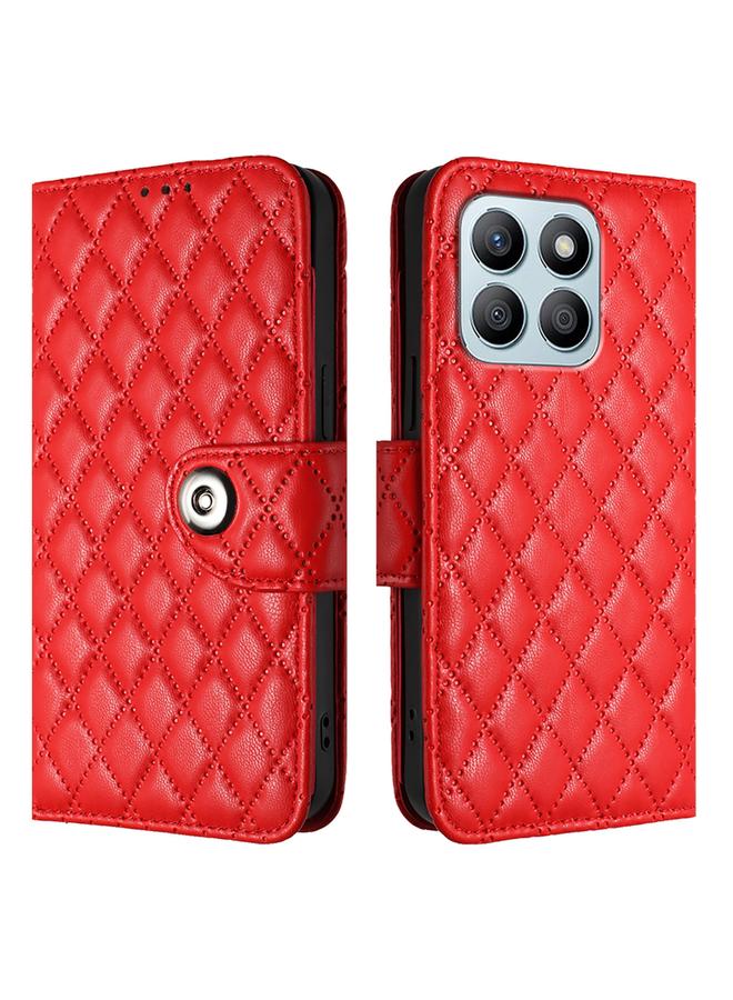 اس-توب جراب هاتف Honor X8b من الجلد القابل للطي بتصميم معيني مع حبل تعليق - Image 2