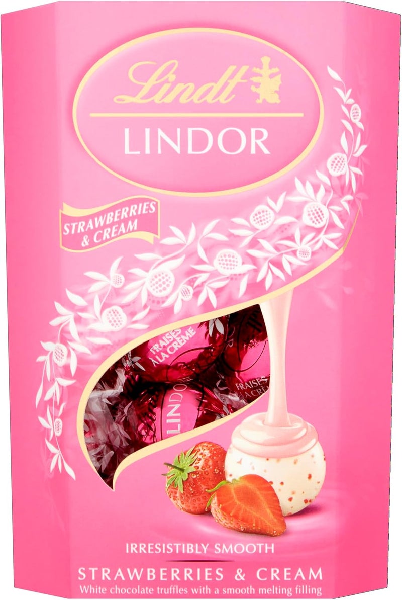 Lindt Lindor Strawberries & Cream Truffles 200g - Image 1