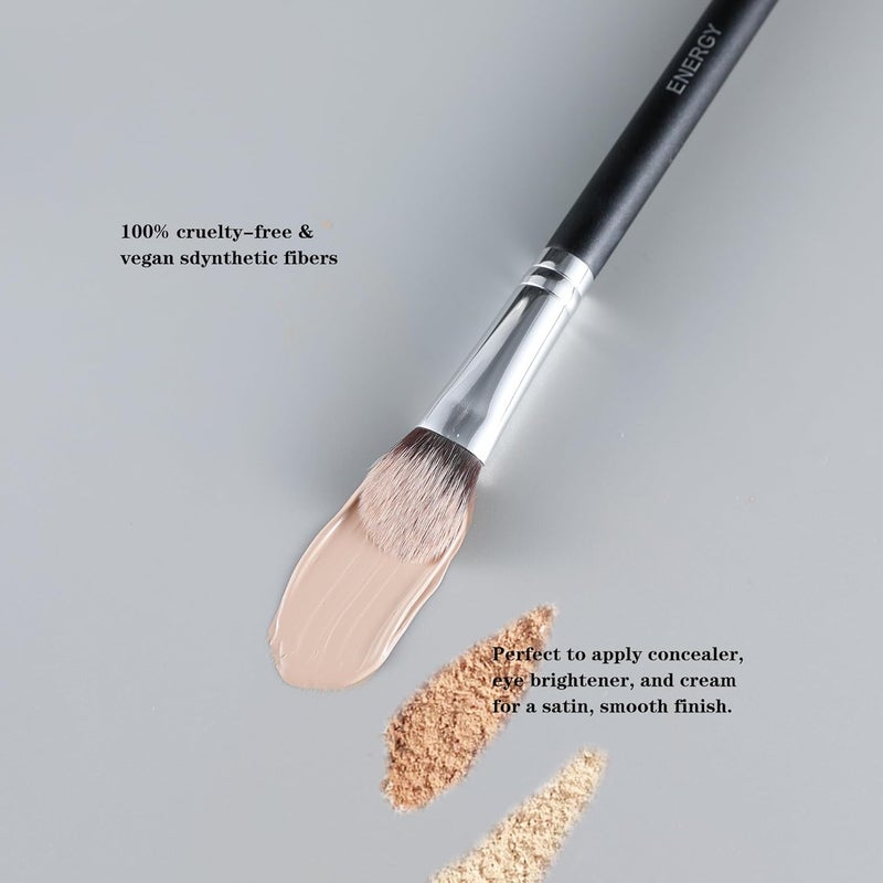 Energy Kitten Paw Concealer Brushes Set Under Eye Setting Powder Makeup Brushes for Liquid Cream Powder Makeup Blending Buffing Nose Contouring Small Foundation Brushes Set - Image 5