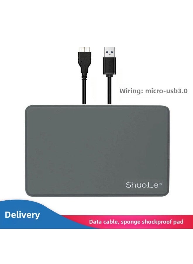 ShuoLe 2.5 "sata Serial USB3.0 High Speed Interface Hard Disk Box SSD External Mobile Box-Color:SL-U25Q7M30 Gray  - Image 1