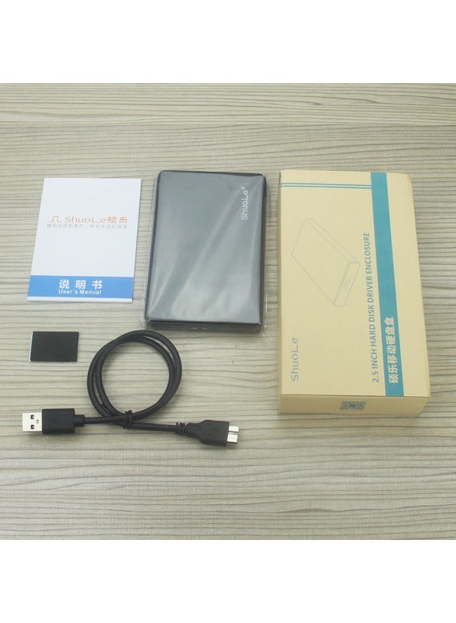 ShuoLe 2.5 "sata Serial USB3.0 High Speed Interface Hard Disk Box SSD External Mobile Box-Color:SL-U25Q7M30 Gray  - Image 5