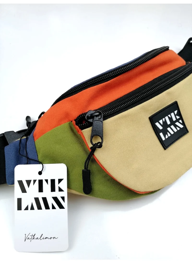 Vatkalimon Colored Cream Shoulder and Waist Bag