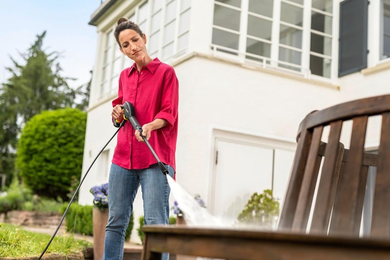 apt Pressure washer DW-LP318-1400A 110 bar 390l/h 1400 watt with wheels For Car, Home Garden,Air Conditioner wiht gun and hose light in weight by circle tools - Image 4