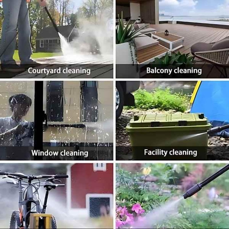 apt Pressure washer DW-LP318-1400A 110 bar 390l/h 1400 watt with wheels For Car, Home Garden,Air Conditioner wiht gun and hose light in weight by circle tools - Image 2