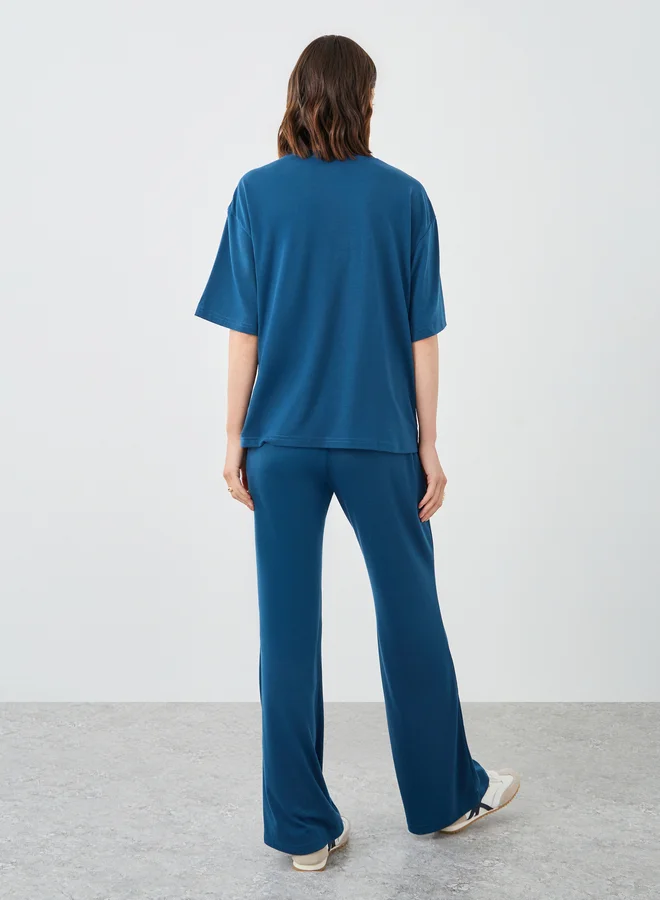 Take Two Take Two Slogan Print Relaxed Fit Top and Joggers Co-Ords