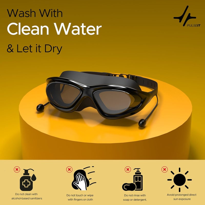 PulseITGlide Swim Goggles with Ear Plugs Anti-Fog Swimming Goggles for Adult Men, Women, Youth & Kids Perfect for Swimming, Pool, and Outdoor Activities (PulseGlide) - Image 3