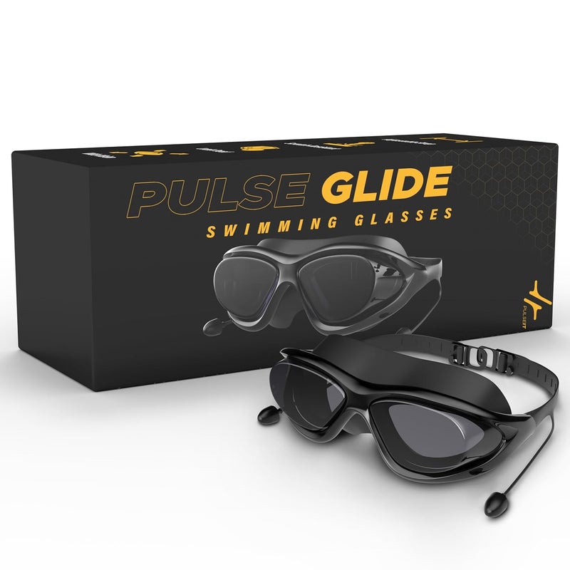 PulseITGlide Swim Goggles with Ear Plugs Anti-Fog Swimming Goggles for Adult Men, Women, Youth & Kids Perfect for Swimming, Pool, and Outdoor Activities (PulseGlide) - Image 1