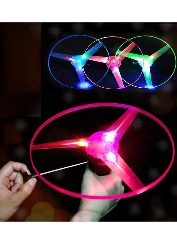1 PCS Three-light pull-wire glow-in-the-dark flying saucer Toys for Kids Perfect Present - Image 1