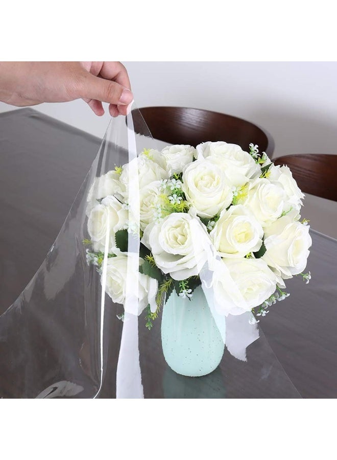 Waterproof and oil-resistant clear vinyl protective tablecloth, rectangular shape, transparent plastic, 1.4 x 2.6 meters - Image 5