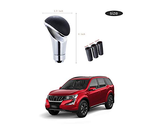 PRIKNIK Car Gear Lever Manual Modified Shifter Knob Handle Shift Lever Fit with 8mm 10mm 12mm Adapters Compatible with M-ahindra X-U-V 500, Black - Image 2