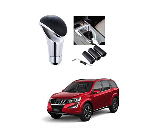 PRIKNIK Car Gear Lever Manual Modified Shifter Knob Handle Shift Lever Fit with 8mm 10mm 12mm Adapters Compatible with M-ahindra X-U-V 500, Black - Image 1
