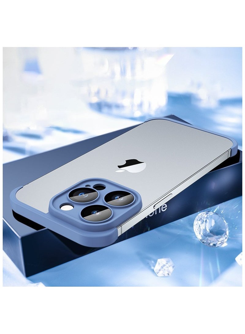 كابتن تيك Frameless Case fro iphone 15 pro with camera lens protector Slim Soft TPU Shockproof Phone Cover - Image 2