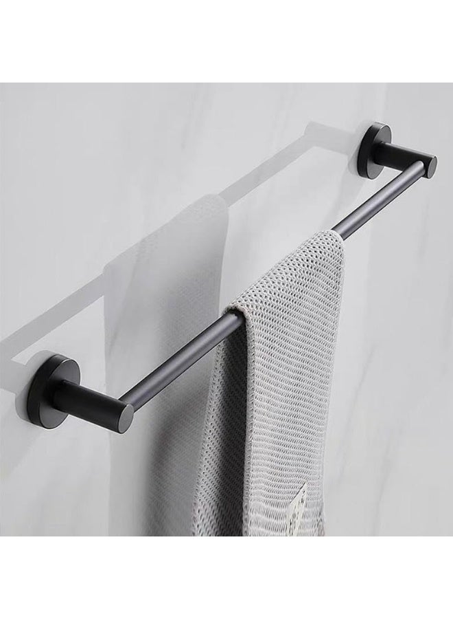 Heavy-duty 304 stainless steel bathroom towel holder (60 cm | Black) - Image 1